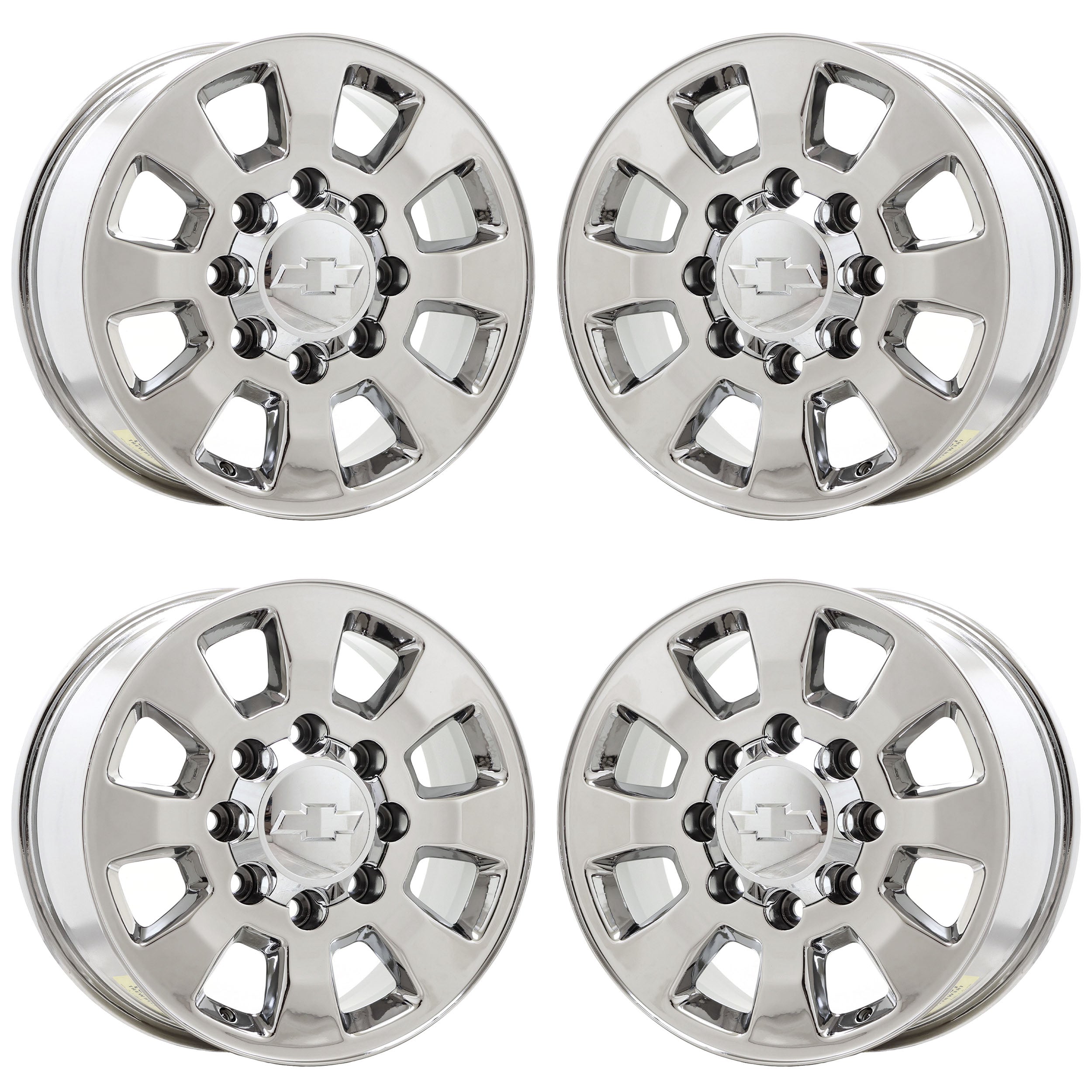 18" Chevrolet Silverado 2500 3500 Bright Chrome wheels rims OEM set 5501
